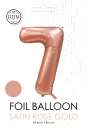 XXL Folienballon Zahl 7 Satin Rosegold